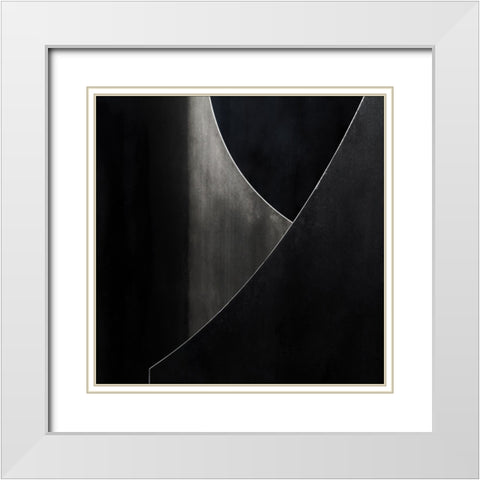 Ypsylon White Modern Wood Framed Art Print with Double Matting by Claes, Gilbert