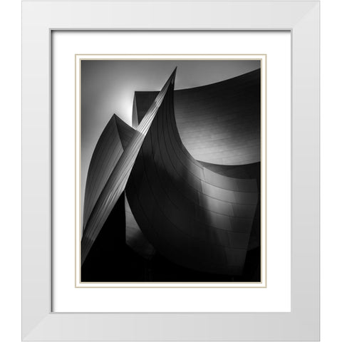 Fine Art White Modern Wood Framed Art Print with Double Matting by Ahmad, Walid