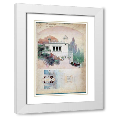 Billiard Room White Modern Wood Framed Art Print with Double Matting by Chancel, Adrien