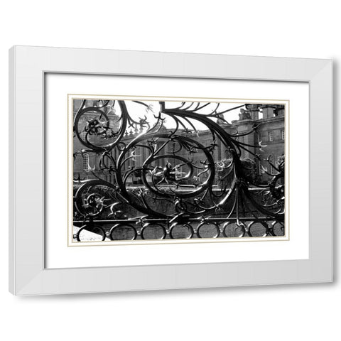 Architectural Detail, Blenheim Palace White Modern Wood Framed Art Print with Double Matting by Blue, Cyril