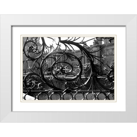 Architectural Detail, Blenheim Palace White Modern Wood Framed Art Print with Double Matting by Blue, Cyril