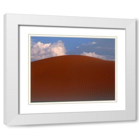 Sand Dune, Sahara White Modern Wood Framed Art Print with Double Matting by Blue, Cyril