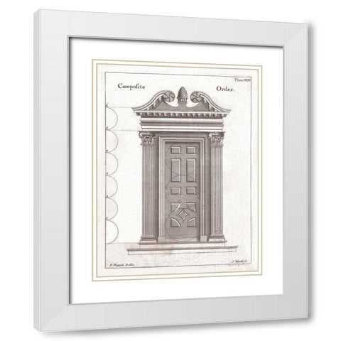 Door, Composite Order White Modern Wood Framed Art Print with Double Matting by Hoppus, Edward