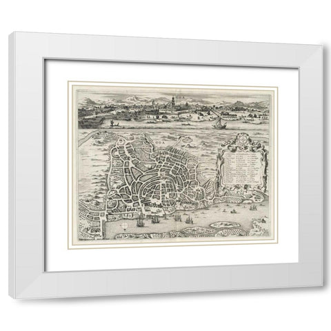 View of Goa White Modern Wood Framed Art Print with Double Matting by Wassberger,Johannes Jansonnius
