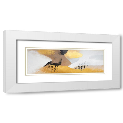 IMPROVISATION White Modern Wood Framed Art Print with Double Matting by Atelier B Art Studio