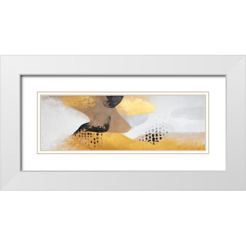 IMPROVISATION White Modern Wood Framed Art Print with Double Matting by Atelier B Art Studio