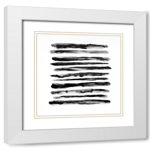 HATCHING White Modern Wood Framed Art Print with Double Matting by Atelier B Art Studio