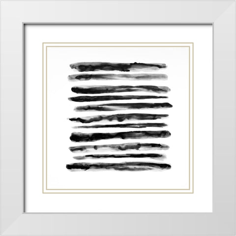 HATCHING White Modern Wood Framed Art Print with Double Matting by Atelier B Art Studio