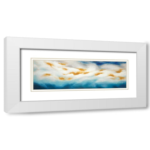 Abstract Landscape White Modern Wood Framed Art Print with Double Matting by Atelier B Art Studio