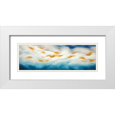 Abstract Landscape White Modern Wood Framed Art Print with Double Matting by Atelier B Art Studio