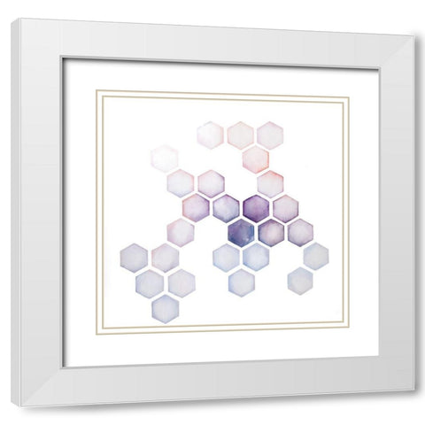 ALVEOLI White Modern Wood Framed Art Print with Double Matting by Atelier B Art Studio