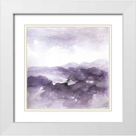 PURPLE CLOUD White Modern Wood Framed Art Print with Double Matting by Atelier B Art Studio