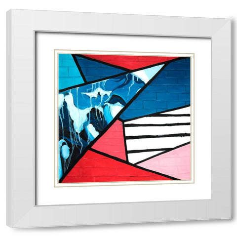 DIAGONAL UNITY White Modern Wood Framed Art Print with Double Matting by Atelier B Art Studio