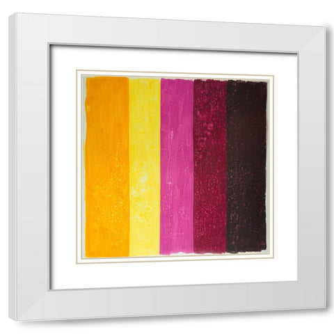 LIVE STRIPES White Modern Wood Framed Art Print with Double Matting by Atelier B Art Studio