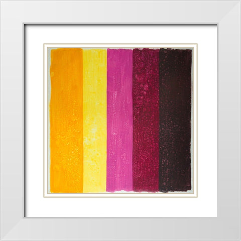 LIVE STRIPES White Modern Wood Framed Art Print with Double Matting by Atelier B Art Studio
