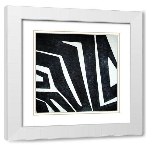 LABYRINTH White Modern Wood Framed Art Print with Double Matting by Atelier B Art Studio