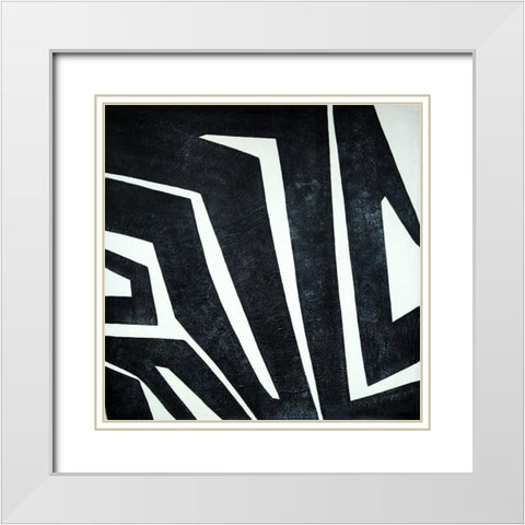 LABYRINTH White Modern Wood Framed Art Print with Double Matting by Atelier B Art Studio