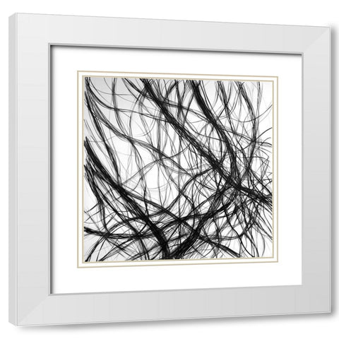 CONNECTION White Modern Wood Framed Art Print with Double Matting by Atelier B Art Studio