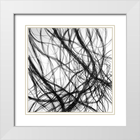 CONNECTION White Modern Wood Framed Art Print with Double Matting by Atelier B Art Studio
