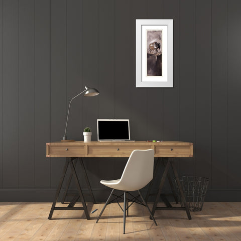 ABSTRACT BUFFALO White Modern Wood Framed Art Print with Double Matting by Atelier B Art Studio