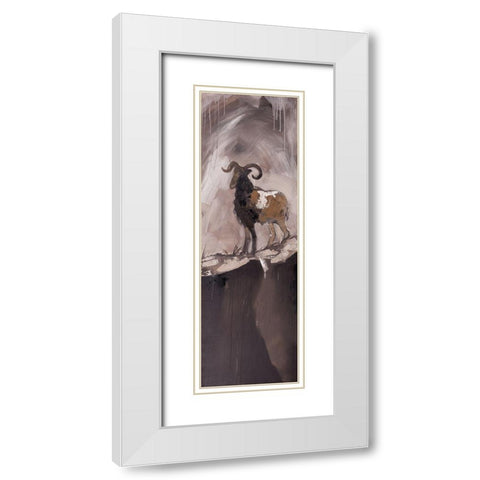 ABSTRACT PROUD AERIES White Modern Wood Framed Art Print with Double Matting by Atelier B Art Studio