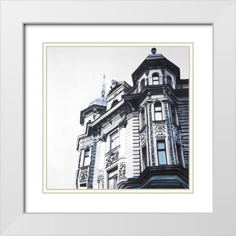 HISTORIC APARTMENT White Modern Wood Framed Art Print with Double Matting by Atelier B Art Studio