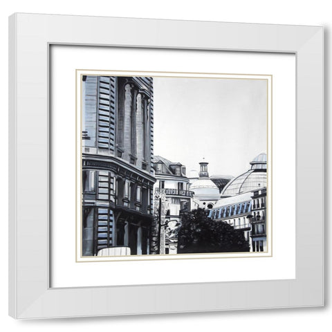 HISTORIC DOWNTOWN White Modern Wood Framed Art Print with Double Matting by Atelier B Art Studio