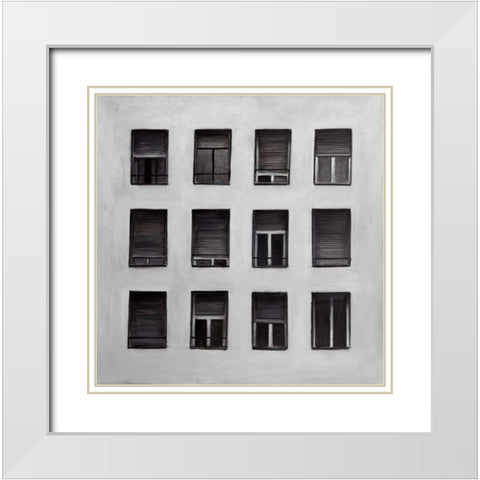 Windows White Modern Wood Framed Art Print with Double Matting by Atelier B Art Studio