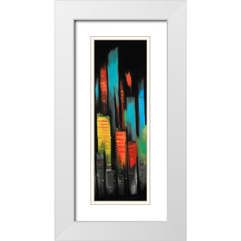 ABSTRACT TALL BUILDINGS White Modern Wood Framed Art Print with Double Matting by Atelier B Art Studio