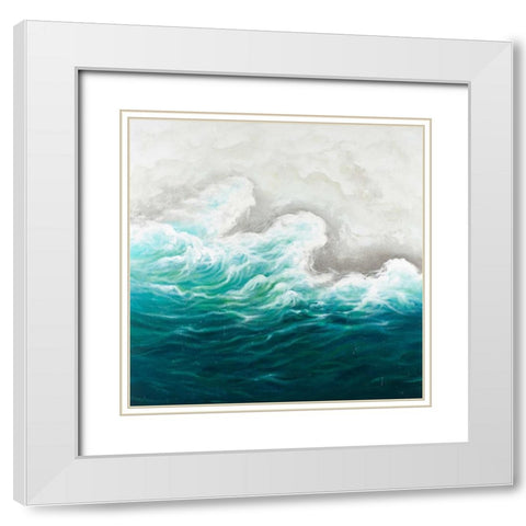Seaside White Modern Wood Framed Art Print with Double Matting by Atelier B Art Studio