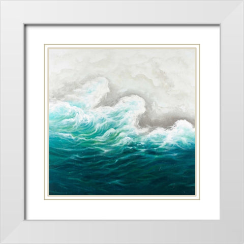 Seaside White Modern Wood Framed Art Print with Double Matting by Atelier B Art Studio