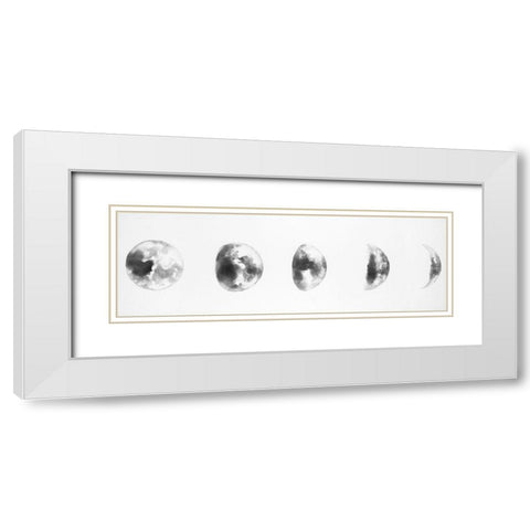 BLACK AND WHITE ECLIPSE White Modern Wood Framed Art Print with Double Matting by Atelier B Art Studio