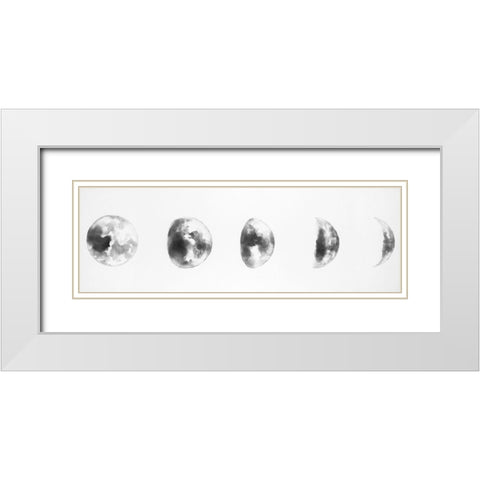 BLACK AND WHITE ECLIPSE White Modern Wood Framed Art Print with Double Matting by Atelier B Art Studio