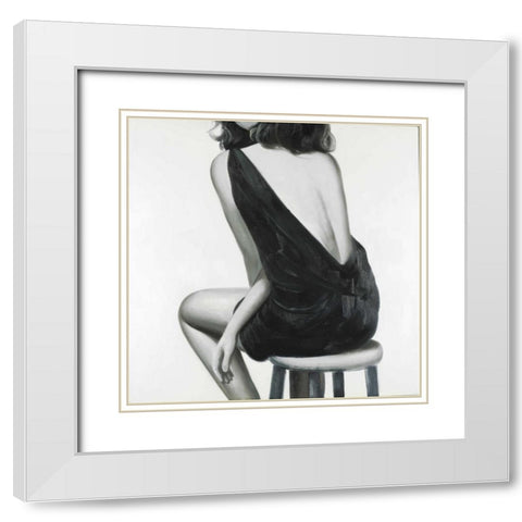 Pretty Woman White Modern Wood Framed Art Print with Double Matting by Atelier B Art Studio