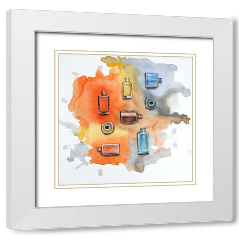 NAIL POLISH White Modern Wood Framed Art Print with Double Matting by Atelier B Art Studio