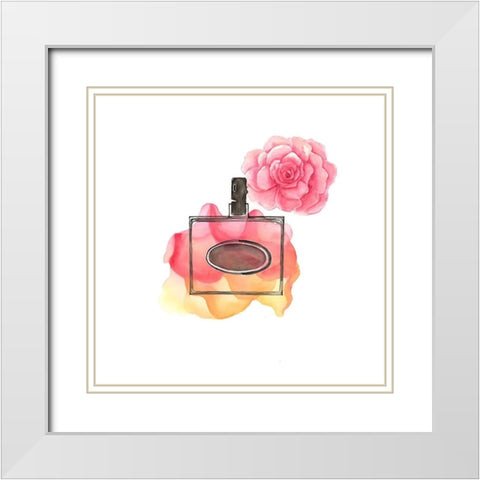 SWEET FRAGRANCE White Modern Wood Framed Art Print with Double Matting by Atelier B Art Studio