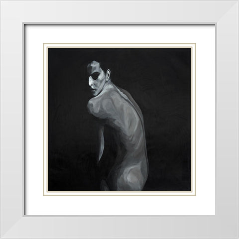 DENUDED White Modern Wood Framed Art Print with Double Matting by Atelier B Art Studio