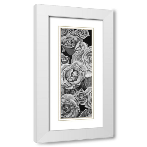 VINTAGE ROSES White Modern Wood Framed Art Print with Double Matting by Atelier B Art Studio