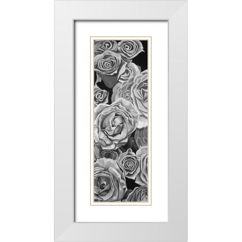 VINTAGE ROSES White Modern Wood Framed Art Print with Double Matting by Atelier B Art Studio