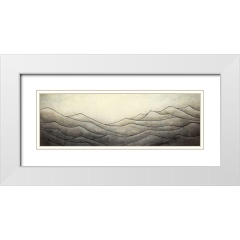 Desaturated Highslands White Modern Wood Framed Art Print with Double Matting by Atelier B Art Studio
