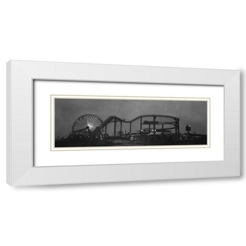 AMUSEMENT PARK White Modern Wood Framed Art Print with Double Matting by Atelier B Art Studio
