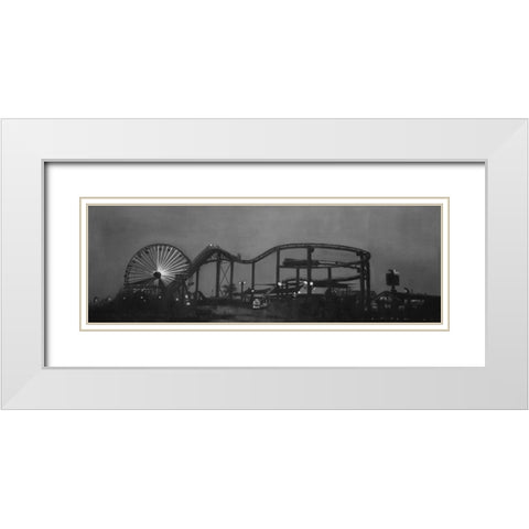 AMUSEMENT PARK White Modern Wood Framed Art Print with Double Matting by Atelier B Art Studio