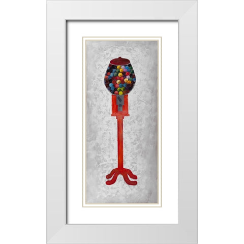 CHEWING GUM DISPENSER White Modern Wood Framed Art Print with Double Matting by Atelier B Art Studio