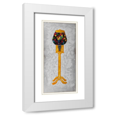 YELLOW GUM DISPENSER White Modern Wood Framed Art Print with Double Matting by Atelier B Art Studio