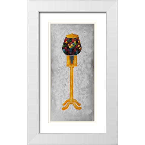 YELLOW GUM DISPENSER White Modern Wood Framed Art Print with Double Matting by Atelier B Art Studio