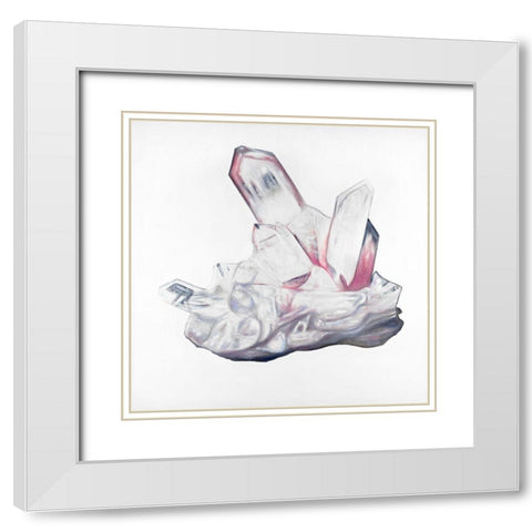 Clear Quartz Cristal White Modern Wood Framed Art Print with Double Matting by Atelier B Art Studio