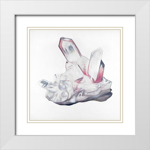 Clear Quartz Cristal White Modern Wood Framed Art Print with Double Matting by Atelier B Art Studio