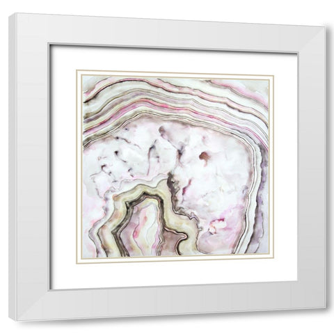 AGATE White Modern Wood Framed Art Print with Double Matting by Atelier B Art Studio