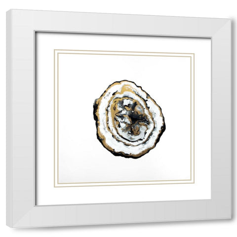 GOLDEN GEODE White Modern Wood Framed Art Print with Double Matting by Atelier B Art Studio