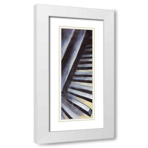PIANO KEYS White Modern Wood Framed Art Print with Double Matting by Atelier B Art Studio